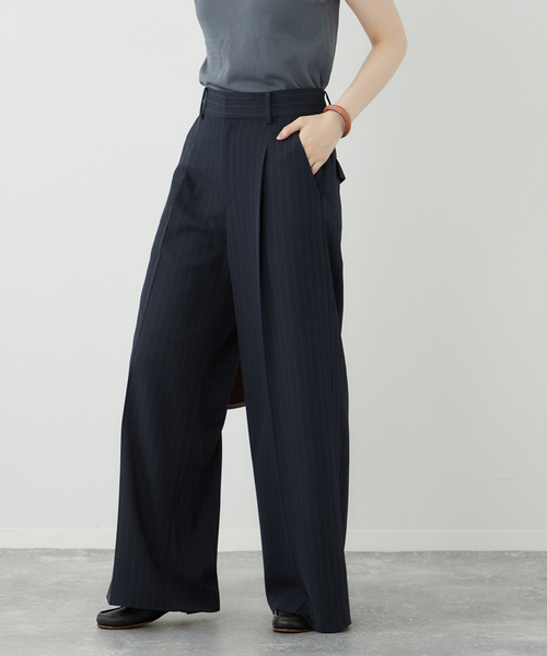 美品 Plage タックワイドパンツ グレー 36　 　 　グレー 美品 Plage タックワイドパンツ グレー 36 グレー 美品 Plage