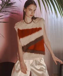 seyto | Shaggy switching knit vest / シャギースイッチングニットベスト(ニット/セーター)