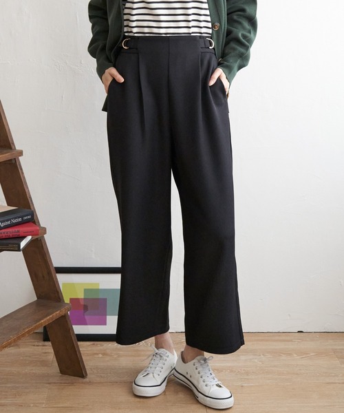 ikka（イッカ）の「サイドベルトワイドパンツ（その他パンツ