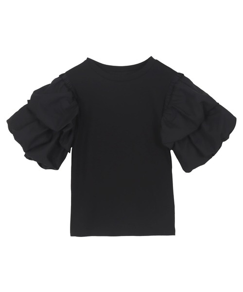 KOBE LETTUCE(コウベレタス)の「バルーンスリーブTシャツ(Tシャツ/カットソー・レディース・ブラック/オフホワイト・M)」の10枚目の写真