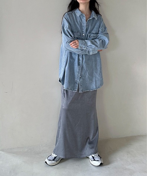 feepur(フェピュール)の「デニムBIGシャツ(シャツ/ブラウス・レディース・ブラック/ブルー/ネイビー・MEDIUM)」の17枚目の写真