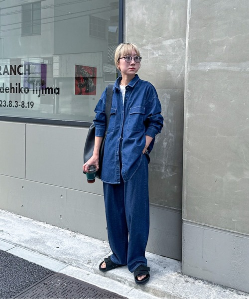 デニムBIGシャツ（シャツ/ブラウス）｜feepur（フェピュール）の