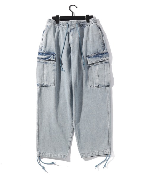 THISIS(ディスイズ)の「12oz デニム イージーカーゴパンツ(カーゴパンツ・メンズ・ケミカルウォッシュ/インディゴブルー/ブラック/ブラック系その他/ブルー・MEDIUM/LARGE/X-LARGE)」の5枚目の写真