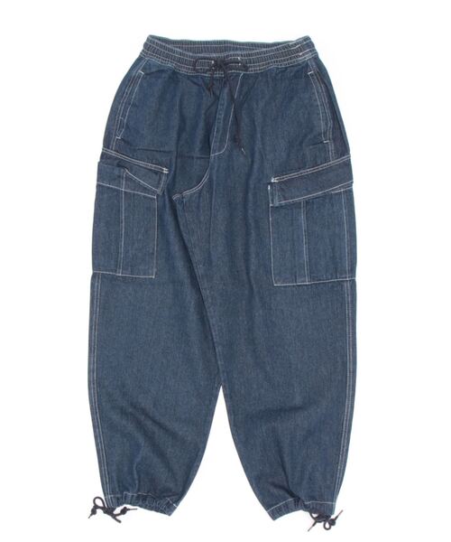 THISIS(ディスイズ)の「12oz デニム イージーカーゴパンツ(カーゴパンツ・メンズ・ケミカルウォッシュ/インディゴブルー/ブラック/ブラック系その他/ブルー・MEDIUM/LARGE/X-LARGE)」の10枚目の写真