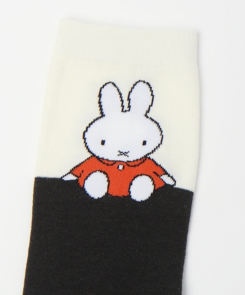 studio CLIP（スタディオクリップ）の「バイカラージャガードソックス【Dick Brunaコラボ】（ソックス/靴下・レディース・ライトグレー/チャコール・FREE）」の3枚目の写真