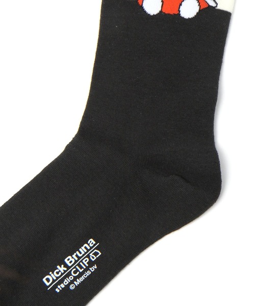 studio CLIP（スタディオクリップ）の「バイカラージャガードソックス【Dick Brunaコラボ】（ソックス/靴下・レディース・ライトグレー/チャコール・FREE）」の4枚目の写真