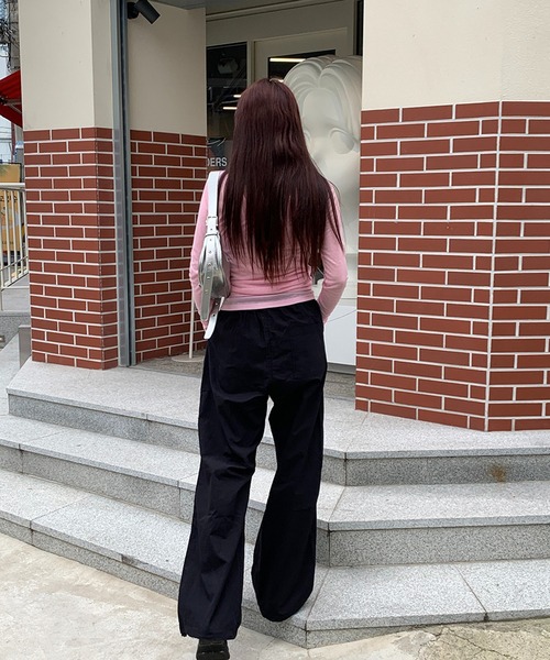 cream creme(クリームクレーム)の「ナイロン カーゴパンツ(カーゴパンツ・レディース・ホワイト/ブラック・FREE)」の13枚目の写真