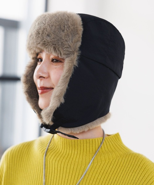 LEPSIM（レプシィム）の「フライトキャップ　973504（キャップ・レディース・ブラック/カーキ・ONE SIZE）」の17枚目の写真