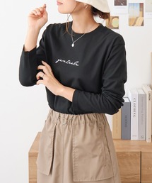 Social GIRL | 【Social GIRL】筆記体ロゴロングTシャツ(Tシャツ/カットソー)