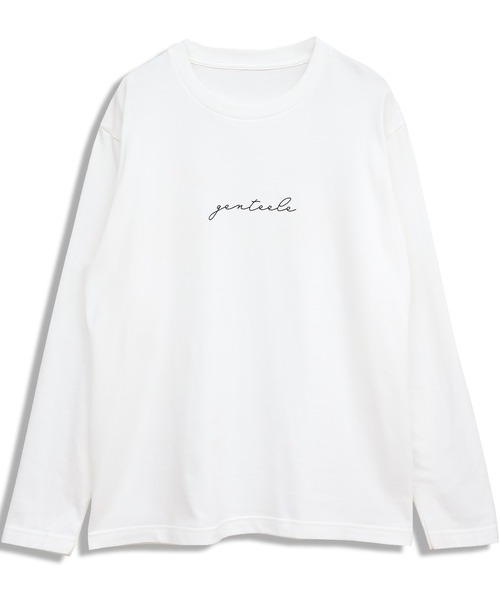 Social GIRL（ソーシャルガール）の「筆記体ロゴロングTシャツ（Tシャツ/カットソー・レディース・ブラック/ホワイト・S/M/L）」の19枚目の写真