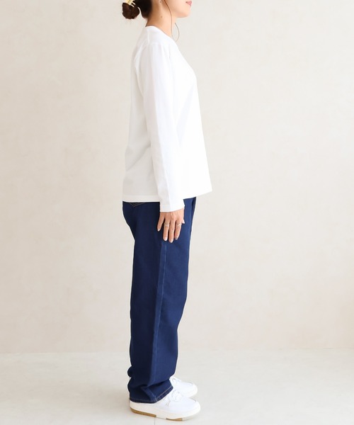 Social GIRL（ソーシャルガール）の「筆記体ロゴロングTシャツ（Tシャツ/カットソー・レディース・ブラック/ホワイト・S/M/L）」の9枚目の写真