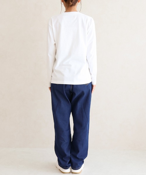 Social GIRL（ソーシャルガール）の「筆記体ロゴロングTシャツ（Tシャツ/カットソー・レディース・ブラック/ホワイト・S/M/L）」の10枚目の写真