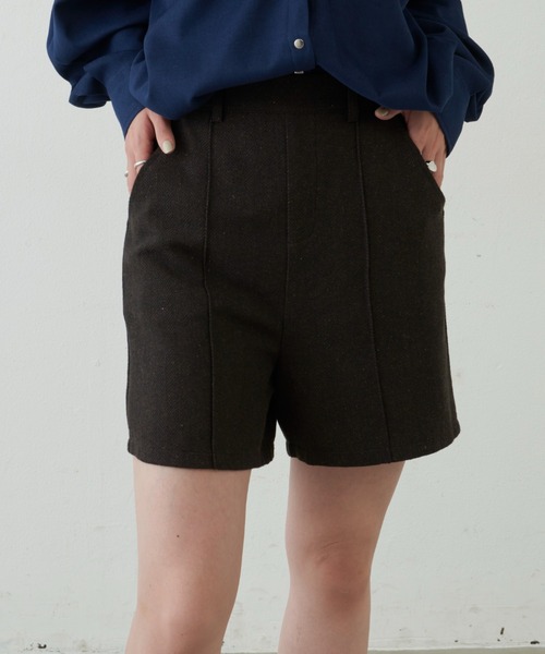 Aunt Marie's(アントマリーズ)の「ヘリンボーンセンタープリーツショートパンツ(その他パンツ・レディース・ブラック/ブラウン・FREE)」の19枚目の写真