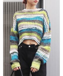 EVRIS | グラデーションショートニットトップス(ニット/セーター)