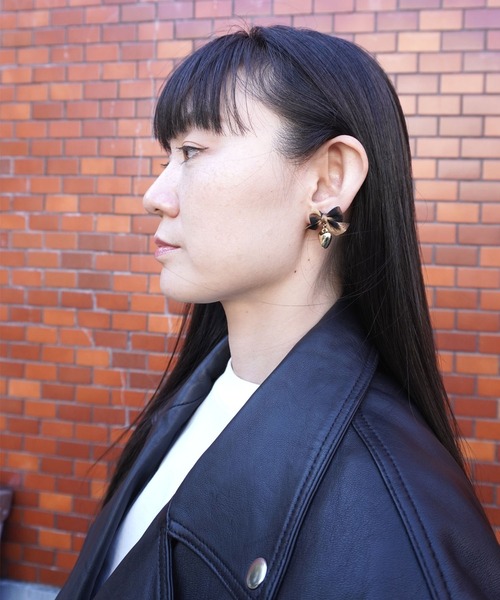 misto accessories（ミストアクセサリーズ）の「レオパードリボンピアス（ピアス（両耳用）・レディース・レオパード・FREE）」の7枚目の写真