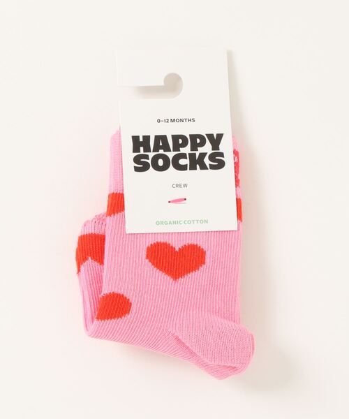 Happy Socks（ハッピーソックス）の「Happy Socks Heart キッズソックス12231028（ソックス/靴下・キッズ・ピンク・0-12M/2-3Y(14.5-16.5cm)/4-6Y(17-19cm)/7-9Y(19.5-21.5cm)/12-24M）」の3枚目の写真