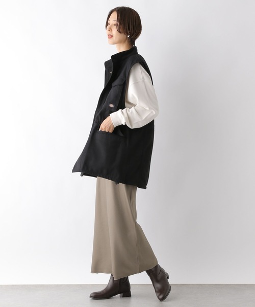 LEPSIM（レプシィム）の「【Dickies／ディッキーズ】ツイルベスト　906614（ベスト・レディース・ブラック/カーキ・FREE）」の3枚目の写真