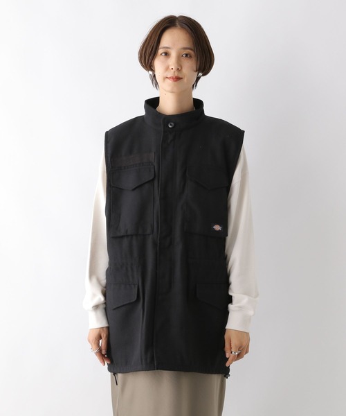 LEPSIM（レプシィム）の「【Dickies／ディッキーズ】ツイルベスト　906614（ベスト・レディース・ブラック/カーキ・FREE）」の9枚目の写真