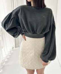 Heather | ピグメント加工ショート裏毛スウェット　984017(スウェット)