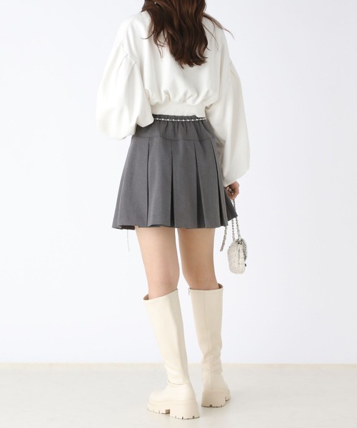 Heather（ヘザー）の「ピグメント加工ショート裏毛スウェット　984017（スウェット・レディース・オフホワイト/ブラック/ピンク・FREE）」の6枚目の写真