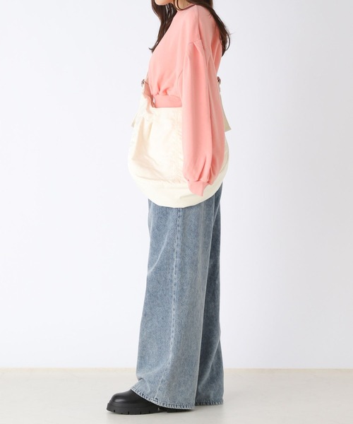 Heather（ヘザー）の「ピグメント加工ショート裏毛スウェット　984017（スウェット・レディース・オフホワイト/ブラック/ピンク・FREE）」の14枚目の写真