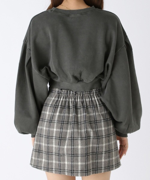 Heather（ヘザー）の「ピグメント加工ショート裏毛スウェット　984017（スウェット・レディース・オフホワイト/ブラック/ピンク・FREE）」の19枚目の写真