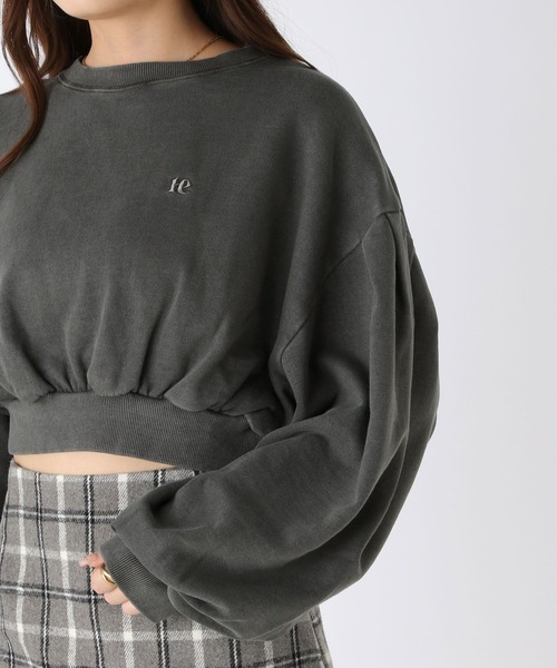 Heather（ヘザー）の「ピグメント加工ショート裏毛スウェット　984017（スウェット・レディース・オフホワイト/ブラック/ピンク・FREE）」の21枚目の写真