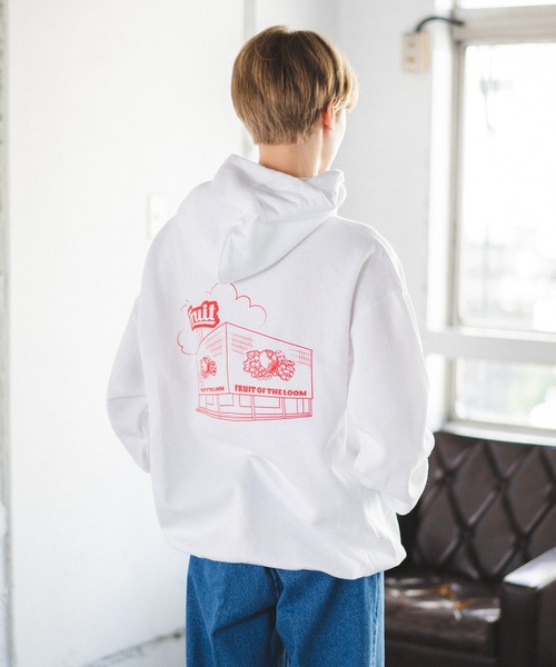 FRUIT OF THE LOOM(フルーツオブザルーム)の「プリントフーディ22(パーカー・メンズ・ブルー/グリーン/レッド/ブラック・M/L/XL)」の4枚目の写真
