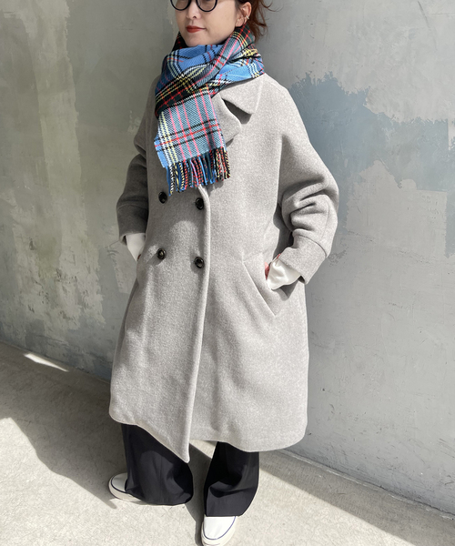 ジョシュアエリス　別注MERINO WOOL MUFFLER　ブルー Joshua Ellis（ジョシュアエリス）の「【Joshua Ellis
