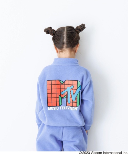 LOWRYS FARM（ローリーズファーム）の「ＭＴＶフリースプルオーバー　986960（パーカー・キッズ・アイボリー/ブラック/パープル・150cm/140cm/130cm/110cm/120cm）」の3枚目の写真