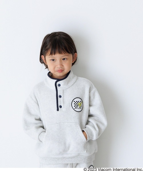 LOWRYS FARM（ローリーズファーム）の「ＭＴＶフリースプルオーバー　986960（パーカー・キッズ・アイボリー/ブラック/パープル・150cm/140cm/130cm/110cm/120cm）」の2枚目の写真