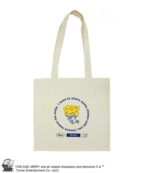 Tom＆Jerry（トムアンドジェリー）の「【公式】TOM and JERRY　Cheeseキャンバストート（トートバッグ・レディース・アイボリー/ピンク/グリーン・FREE）」の4枚目の写真