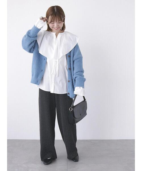 Lugnoncure(ルノンキュール)の「フラップミニショルダーバッグ(ハンドバッグ・レディース・ベージュ/オフホワイト/ブラック・F)」の6枚目の写真