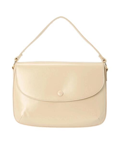 Lugnoncure(ルノンキュール)の「フラップミニショルダーバッグ(ハンドバッグ・レディース・ベージュ/オフホワイト/ブラック・F)」の8枚目の写真