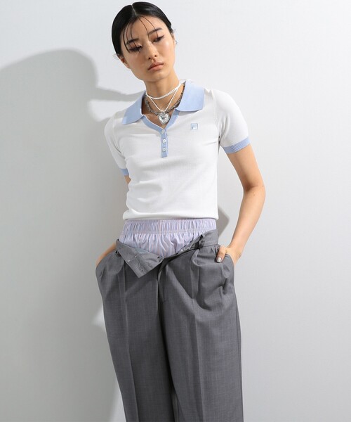 Ray BEAMS(レイビームス)の「FILA × Ray BEAMS / 別注 40-LOVE ポロシャツ(ポロシャツ・レディース・ホワイト・MEDIUM/SMALL)」の9枚目の写真