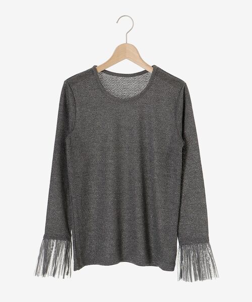 le.coeur blanc(ルクールブラン)の「プリーツカフスクルーネックプルオーバー(Tシャツ/カットソー・レディース・アイボリー/グレー・38)」の22枚目の写真