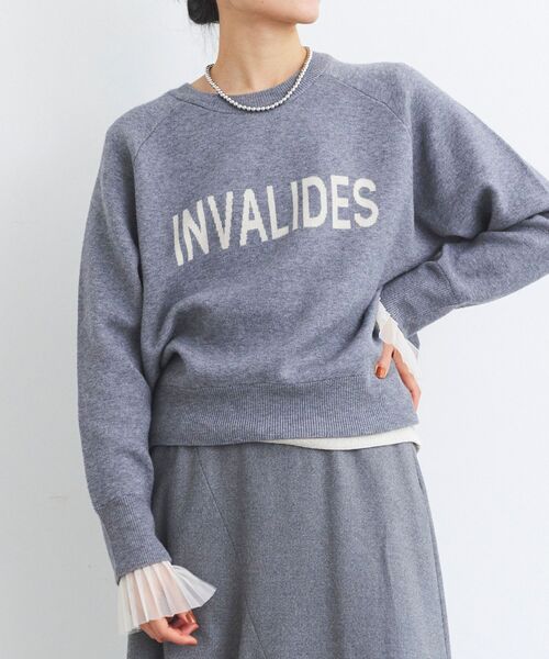 le.coeur blanc(ルクールブラン)の「プリーツカフスクルーネックプルオーバー(Tシャツ/カットソー・レディース・アイボリー/グレー・38)」の8枚目の写真