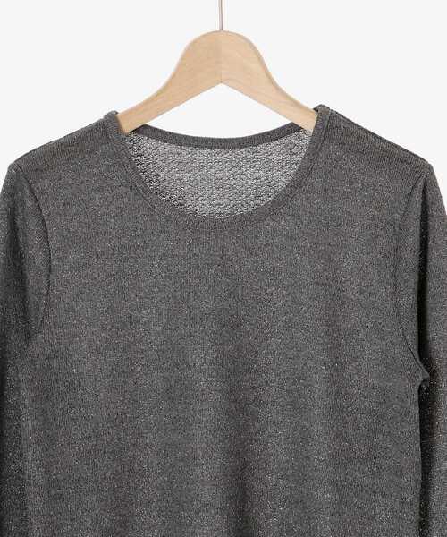 le.coeur blanc(ルクールブラン)の「プリーツカフスクルーネックプルオーバー(Tシャツ/カットソー・レディース・アイボリー/グレー・38)」の17枚目の写真