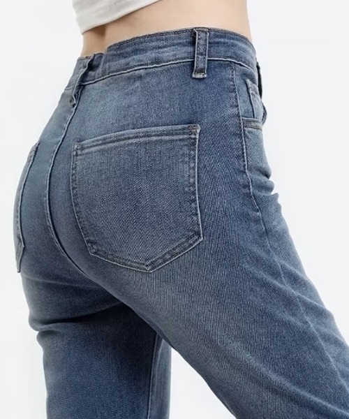 Miniministore（ミニミニストア）の「フレアパンツ デニムパンツレディース美脚（デニムパンツ・レディース・ブラック/ブルー・L/M/S）」の8枚目の写真