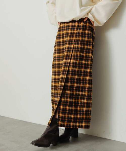 SENSE OF PLACE by URBAN RESEARCH（センスオブプレイスバイアーバンリサーチ）の「チェックナロースカート（スカート・レディース・グリーン系その他/イエロー系その他/ブルー系その他・ONE）」の3枚目の写真