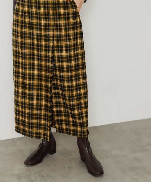SENSE OF PLACE by URBAN RESEARCH（センスオブプレイスバイアーバンリサーチ）の「チェックナロースカート（スカート・レディース・グリーン系その他/イエロー系その他/ブルー系その他・ONE）」の4枚目の写真