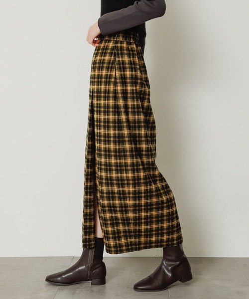 SENSE OF PLACE by URBAN RESEARCH（センスオブプレイスバイアーバンリサーチ）の「チェックナロースカート（スカート・レディース・グリーン系その他/イエロー系その他/ブルー系その他・ONE）」の5枚目の写真
