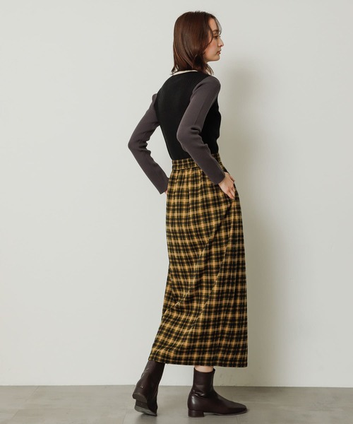 SENSE OF PLACE by URBAN RESEARCH（センスオブプレイスバイアーバンリサーチ）の「チェックナロースカート（スカート・レディース・グリーン系その他/イエロー系その他/ブルー系その他・ONE）」の9枚目の写真