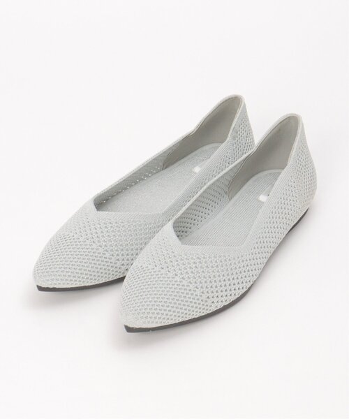 ikka(イッカ)の「【洗える】ニットパンプスメッシュ(パンプス・レディース・ブラック/ライトグレー/シルバー系・L/M)」の3枚目の写真