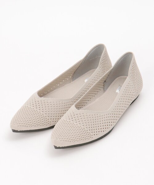 ikka(イッカ)の「【洗える】ニットパンプスメッシュ(パンプス・レディース・ブラック/ライトグレー/シルバー系・L/M)」の1枚目の写真