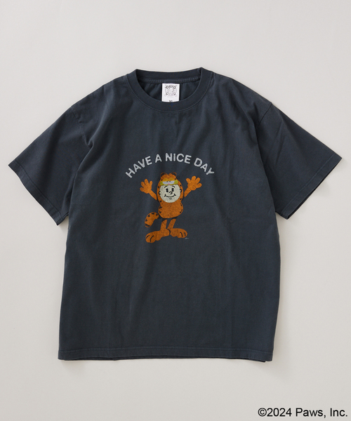 JOURNAL STANDARD(ジャーナルスタンダード)の「【Garfield × Hikaru Matsubara】Tシャツ(Tシャツ/カットソー・メンズ・ブラック×ブラック/ブラックミックス/グリーン/イエロー/ブラック系その他・X-LARGE/MEDIUM/LARGE/SMALL)」の3枚目の写真