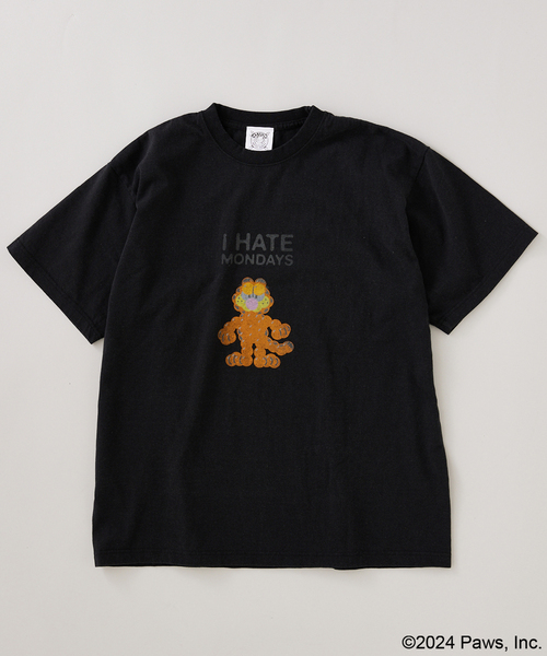 JOURNAL STANDARD(ジャーナルスタンダード)の「【Garfield × Hikaru Matsubara】Tシャツ(Tシャツ/カットソー・メンズ・ブラック×ブラック/ブラックミックス/グリーン/イエロー/ブラック系その他・X-LARGE/MEDIUM/LARGE/SMALL)」の2枚目の写真
