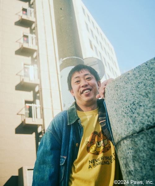 JOURNAL STANDARD(ジャーナルスタンダード)の「【Garfield × Hikaru Matsubara】Tシャツ(Tシャツ/カットソー・メンズ・ブラック×ブラック/ブラックミックス/グリーン/イエロー/ブラック系その他・X-LARGE/MEDIUM/LARGE/SMALL)」の7枚目の写真
