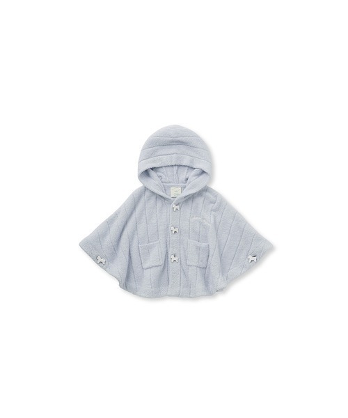 ジェラートピケ 【BABY】スムーズィーリブポンチョ ジェラート ピケ] BABYスムーズィーリブボーダーポンチョ PBNT231409