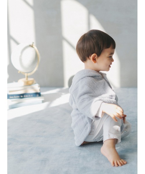 ジェラートピケ 【BABY】スムーズィーリブポンチョ ジェラート ピケ] BABYスムーズィーリブボーダーポンチョ PBNT231409